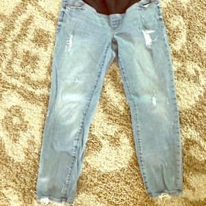Cropped loft maternity jeans